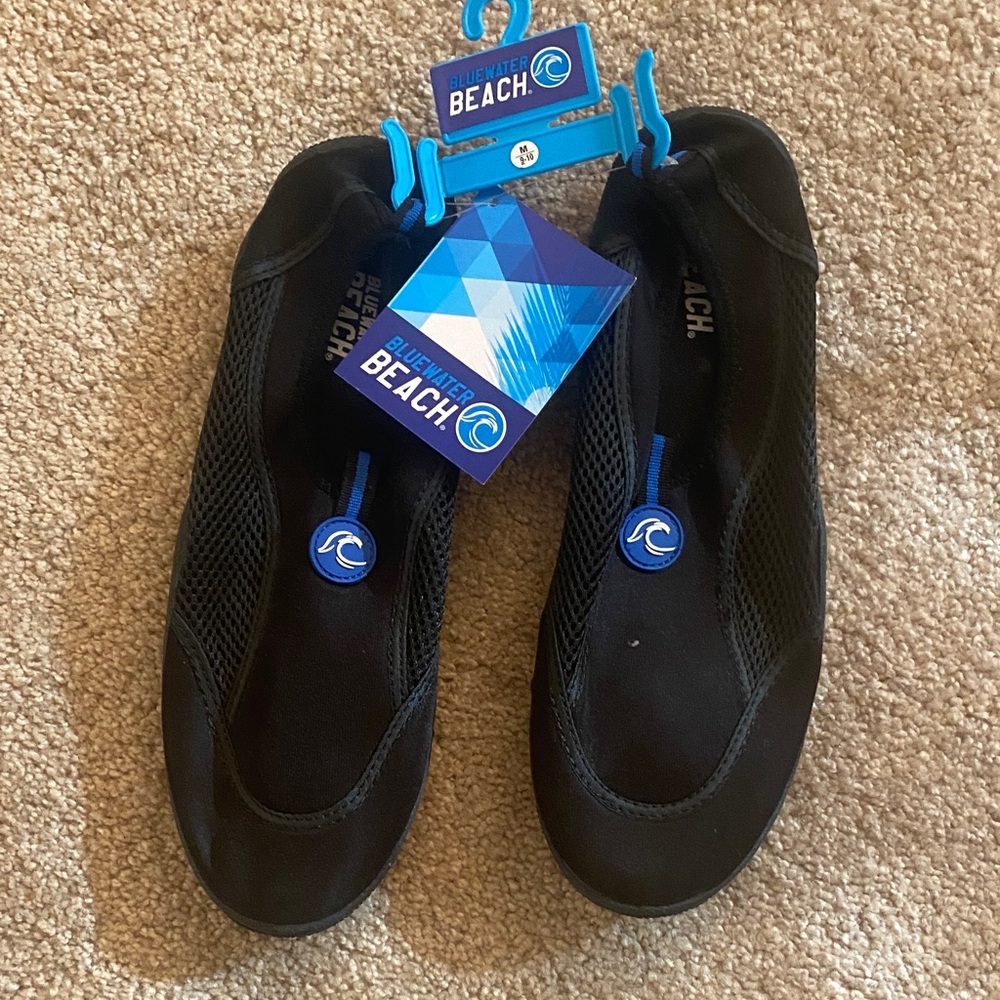 Men's Black blue water beach shoes